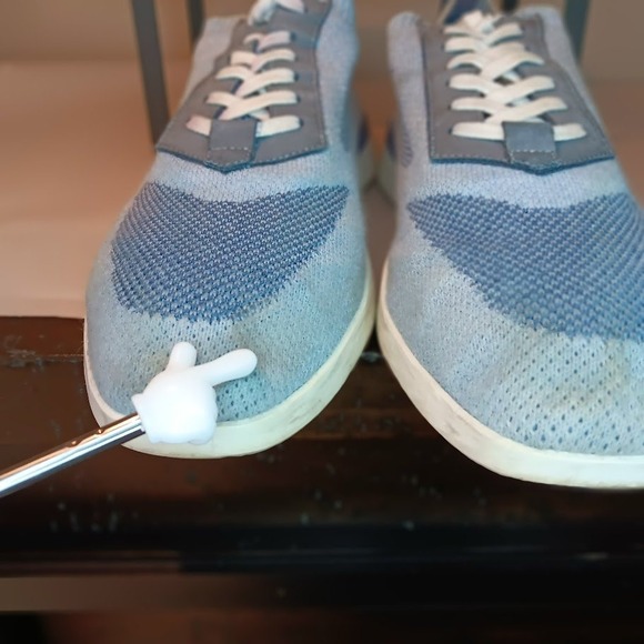 Wolf & Shepherd SwiftKnit Derby Mens 13 Blue Knit Hybrid Dress Sneaker - Picture 5 of 7